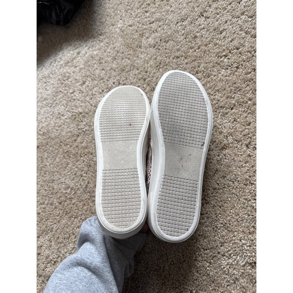 Steve Madden Womens Gills Beige Snake Flatform Sneakers Size 9.5 - Picture 6 of 7